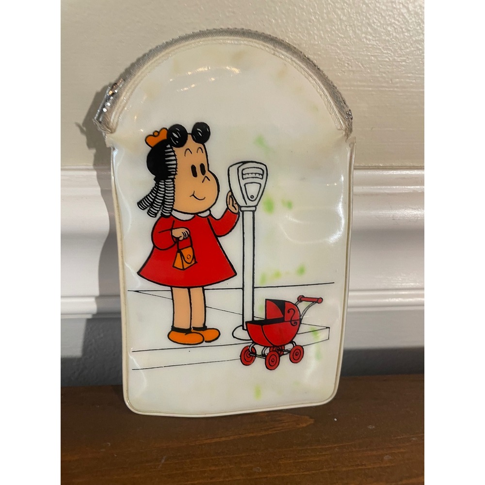 Vintage Hallmark Little Lulu Vinyl Coin Purse Pouch White 85PF140-2 Hong Kong